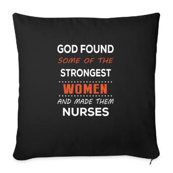 Nurse Strong Woman - Sofa pillowcase 17,3'' x 17,3'' (45 x 45 cm) - black - Front