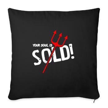Your Soul Is Sold Funny Demon Halloween Trident - Sofakissenbezug 45 x 45 cm - Schwarz - Vorne
