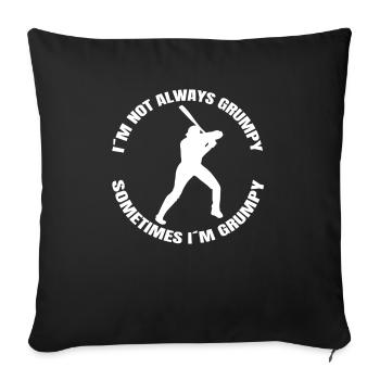 Baseball Baseball Amateurs Cadeau de jeu de baseball - Housse de coussin décorative 45 x 45 cm - noir - Devant