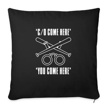 C/O Come Here You Come Here - Sofakissenbezug 45 x 45 cm - Schwarz - Vorne