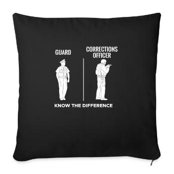 Guard VS Correctional Officer Shirt - Sofa pillowcase 17,3'' x 17,3'' (45 x 45 cm) - black - Front