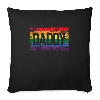 Dad - Sofa pillowcase 17,3'' x 17,3'' (45 x 45 cm) - black - Front