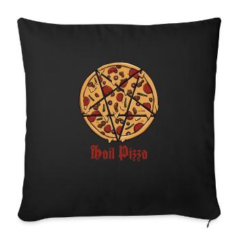 Hail Pizza Design pour un fabricant de pizzas amateur - Housse de coussin décorative 45 x 45 cm - noir - Devant