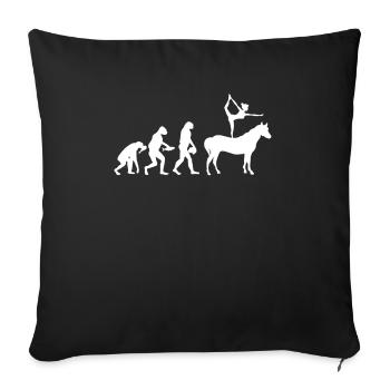 Pferdevoltigieren Evolution Reiten Reiten - Sofakissenbezug 45 x 45 cm - Schwarz - Vorne