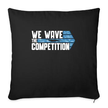 Schimmer Schwimmen We Wave The Competition Schwim - Sofakissenbezug 45 x 45 cm - Schwarz - Vorne