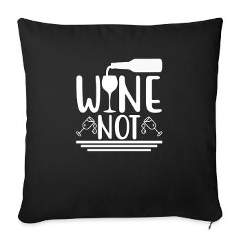Vin pas - Housse de coussin décorative 45 x 45 cm - noir - Devant