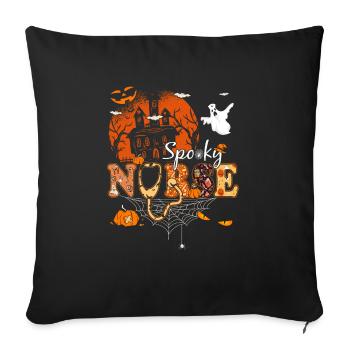 Spooky Krankenschwester Halloween - Sofakissenbezug 45 x 45 cm - Schwarz - Vorne