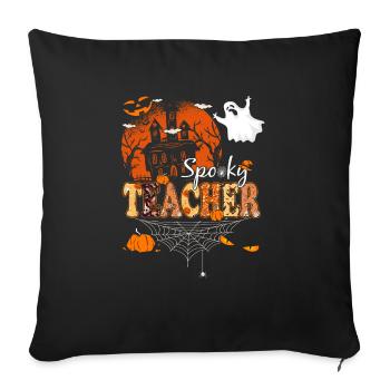 Spooky Lehrer Halloween - Sofakissenbezug 45 x 45 cm - Schwarz - Vorne