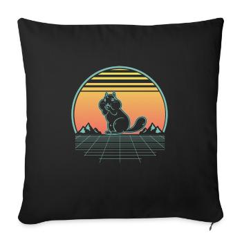 Chipmunk Rodent Gift - Sofa pillowcase 17,3'' x 17,3'' (45 x 45 cm) - black - Front