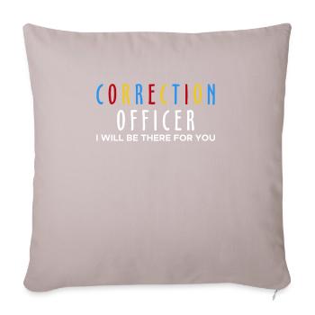 Agent correctionnel Je serai là pour vous - Housse de coussin décorative 45 x 45 cm - taupe clair - Devant