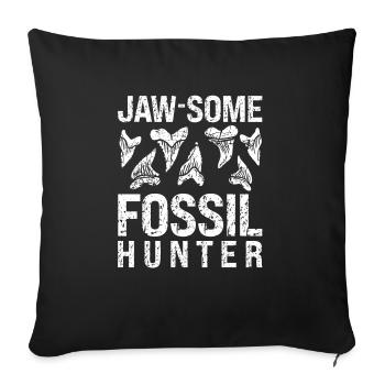 Megalodon Shark Tooth Fossil Collector Gift - Sofa pillowcase 17,3'' x 17,3'' (45 x 45 cm) - black - Front