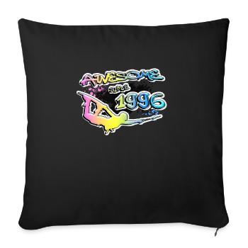Génial depuis 1996. Style de vie de wakeboard - Housse de coussin décorative 45 x 45 cm - noir - Devant