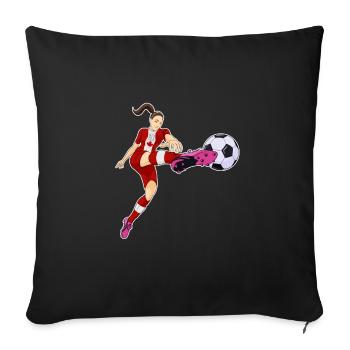 Équipe nationale canadienne de soccer I Football Canada - Housse de coussin décorative 45 x 45 cm - noir - Devant