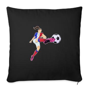 Français Équipe de France de football I Football - Housse de coussin décorative 45 x 45 cm - noir - Devant