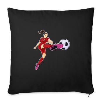 Équipe du Maroc de football I Football Maroc - Housse de coussin décorative 45 x 45 cm - noir - Devant