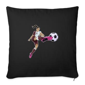 Équipe nationale arabe de football I Football Qatar - Housse de coussin décorative 45 x 45 cm - noir - Devant