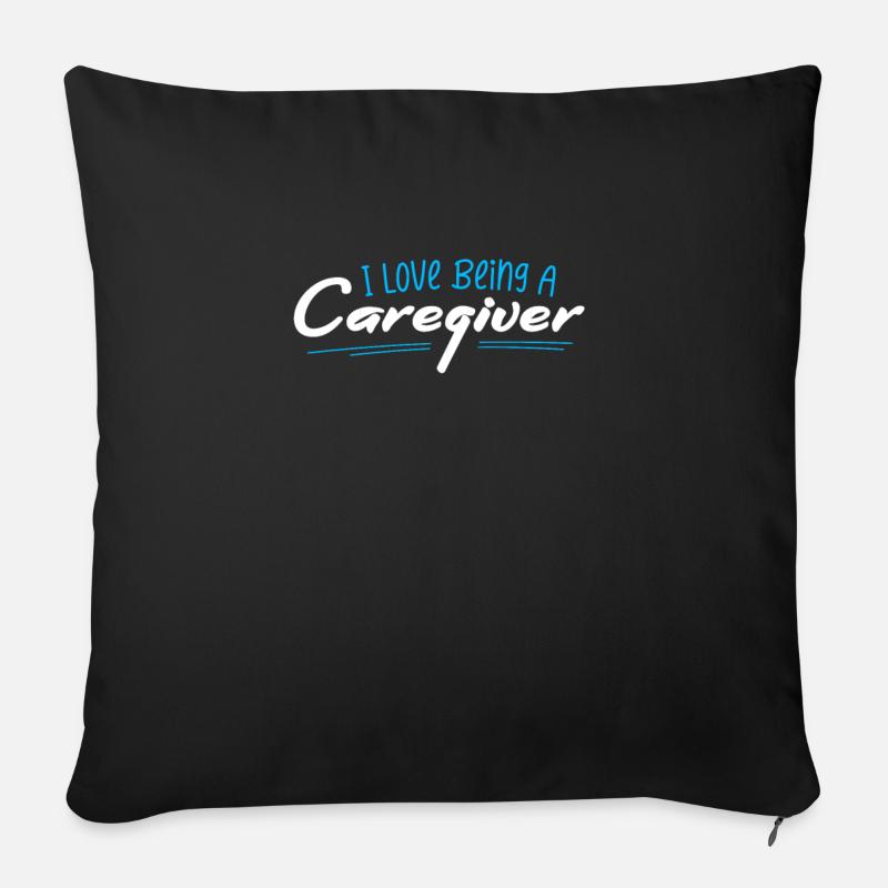 Soignant Infirmier soignant - Housse de coussin décorative 45 x 45 cm - noir