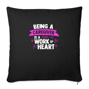 Soignant Infirmier soignant - Housse de coussin décorative 45 x 45 cm - noir - Devant
