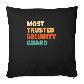 Application de la loi des agents de sécurité les plus fiables - Housse de coussin décorative 45 x 45 cm - noir - Devant