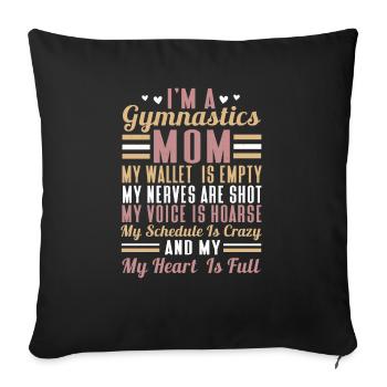 Acrobat Gymnastics Gymnastics Tumbling - Sofa pillowcase 17,3'' x 17,3'' (45 x 45 cm) - black - Front