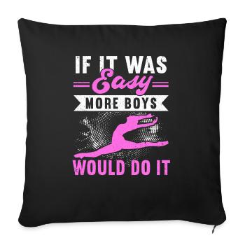 Acrobat Gymnastics Gymnastics Tumbling - Sofa pillowcase 17,3'' x 17,3'' (45 x 45 cm) - black - Front