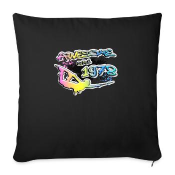 Génial depuis 1978. Style de vie de wakeboard - Housse de coussin décorative 45 x 45 cm - noir - Devant