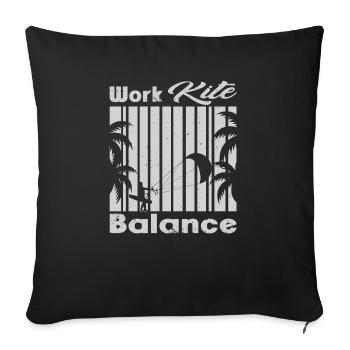 Work Kite Balance. Lifestyle Vintage Design, Work - Sofakissenbezug 45 x 45 cm - Schwarz - Vorne