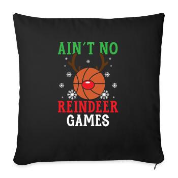 Basketteur Sport Joyeux Noël Jour de Noël - Housse de coussin décorative 45 x 45 cm - noir - Devant