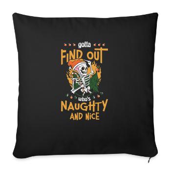 Scary Santa Skull Christmas Holiday Horror - Sofa pillowcase 17,3'' x 17,3'' (45 x 45 cm) - black - Front