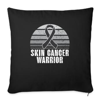 Skin Cancer Warrior Skin Cancer Awareness - Sofa pillowcase 17,3'' x 17,3'' (45 x 45 cm) - black - Front