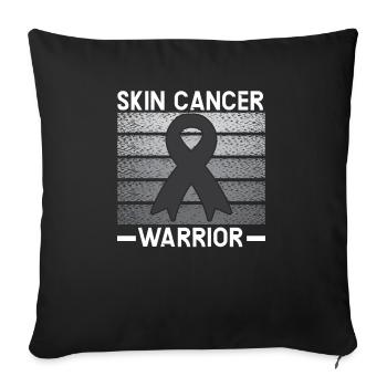 Skin Cancer Warrior Skin Cancer Awareness - Sofa pillowcase 17,3'' x 17,3'' (45 x 45 cm) - black - Front