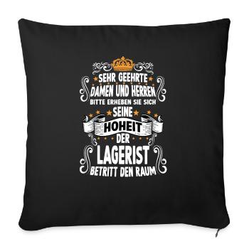 Lagerist Logistik Handwerk lustiges Lagerist - Sofakissenbezug 45 x 45 cm - Schwarz - Vorne