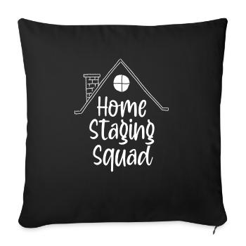Home Staging Squad House Interior Home Stager - Sofa pillowcase 17,3'' x 17,3'' (45 x 45 cm) - black - Front
