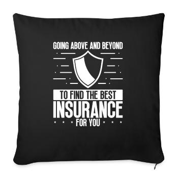Insurance Agent Find best Insurance for you - Sofakissenbezug 45 x 45 cm - Schwarz - Vorne