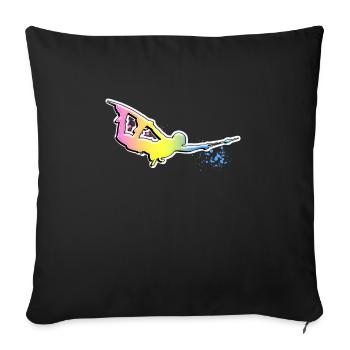 wakeboard, sports nautiques, wakeboarders, ski nautique - Housse de coussin décorative 45 x 45 cm - noir - Devant