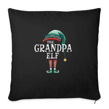 The Grandpa Elf Matching Group christmas - Sofa pillowcase 17,3'' x 17,3'' (45 x 45 cm) - black - Front