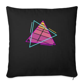 Retro Vintage Classic Irish Flute Player Instruments - Sofa pillowcase 17,3'' x 17,3'' (45 x 45 cm) - black - Front