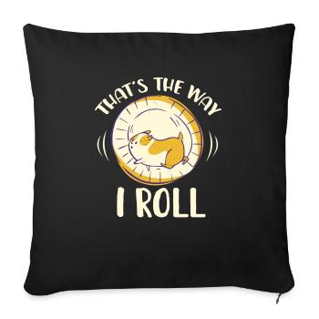 Hamster Gift Hamster Lovers - Sofa pillowcase 17,3'' x 17,3'' (45 x 45 cm) - black - Front