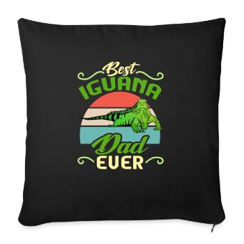 Leguan Eidechse Reptil Herpetologe - Sofakissenbezug 45 x 45 cm - Schwarz - Vorne