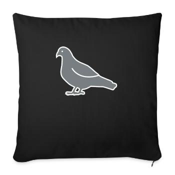 Grey Dove Shirt Gift - Sofa pillowcase 17,3'' x 17,3'' (45 x 45 cm) - black - Front