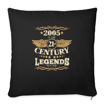 Vintage 2005 Birthday Sayings 21st Century - Sofa pillowcase 17,3'' x 17,3'' (45 x 45 cm) - black - Front