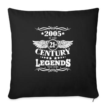 Vintage 2005 Birthday Sayings 21st Century - Sofa pillowcase 17,3'' x 17,3'' (45 x 45 cm) - black - Front