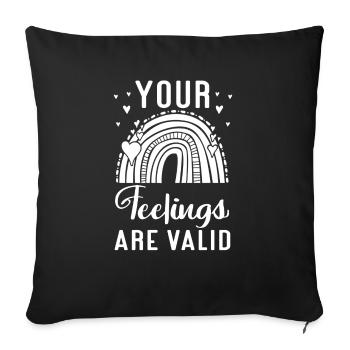 Anxiety Depression Mental Health - Sofa pillowcase 17,3'' x 17,3'' (45 x 45 cm) - black - Front