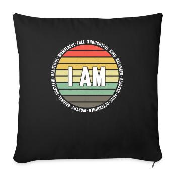 Anxiety Depression Mental Health - Sofa pillowcase 17,3'' x 17,3'' (45 x 45 cm) - black - Front