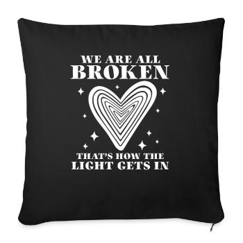 Anxiety Depression Mental Health - Sofa pillowcase 17,3'' x 17,3'' (45 x 45 cm) - black - Front