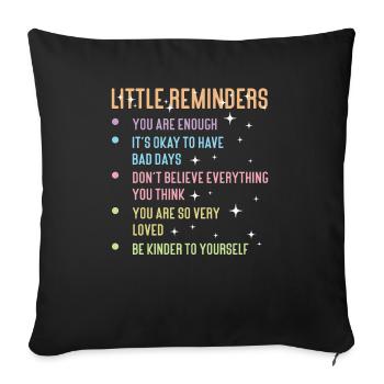 Anxiety Depression Mental Health - Sofa pillowcase 17,3'' x 17,3'' (45 x 45 cm) - black - Front