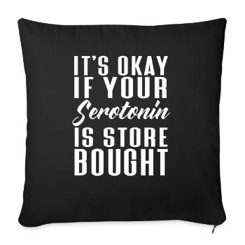 Anxiety Depression Mental Health - Sofa pillowcase 17,3'' x 17,3'' (45 x 45 cm) - black - Front