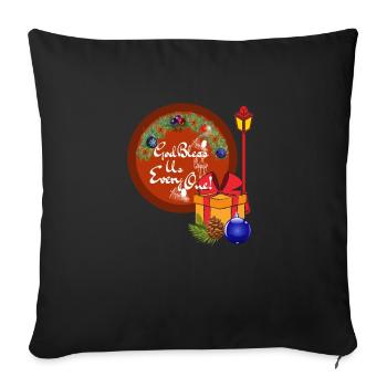 Cute A Christmas Carol God Bless Us Everyone Lamp - Sofa pillowcase 17,3'' x 17,3'' (45 x 45 cm) - black - Front