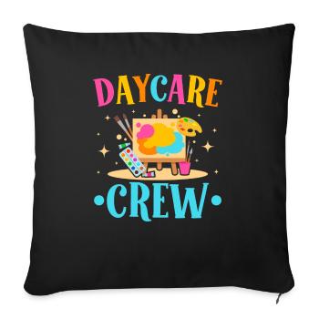 Enseignante en garderie Directrice de l’éducatrice en garderie - Housse de coussin décorative 45 x 45 cm - noir - Devant