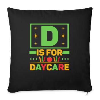 Enseignante en garderie Directrice de l’éducatrice en garderie - Housse de coussin décorative 45 x 45 cm - noir - Devant